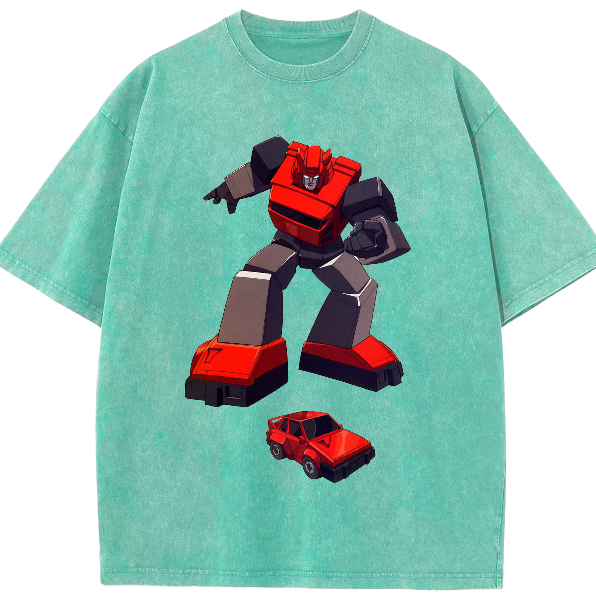（画像用）  綿100% ヴィンテージ風 半袖Tシャツ（フロントプリント）